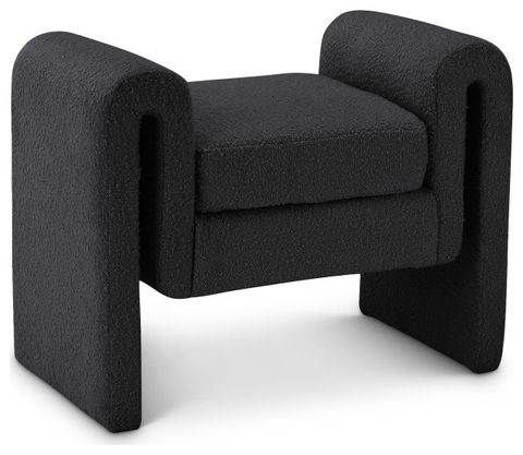 Stylus Boucle Fabric Upholstered Bench, 31.5" Wide - Transitional - Upholstered Benches - By ... in Understanding the Craftsmanship Behind Luka Boucle Fabric Benches